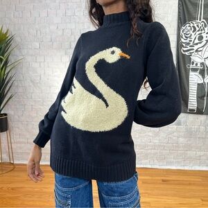 XX SOLD XX Urban Outfitters Swan Lake Intarsia Knit Sweater